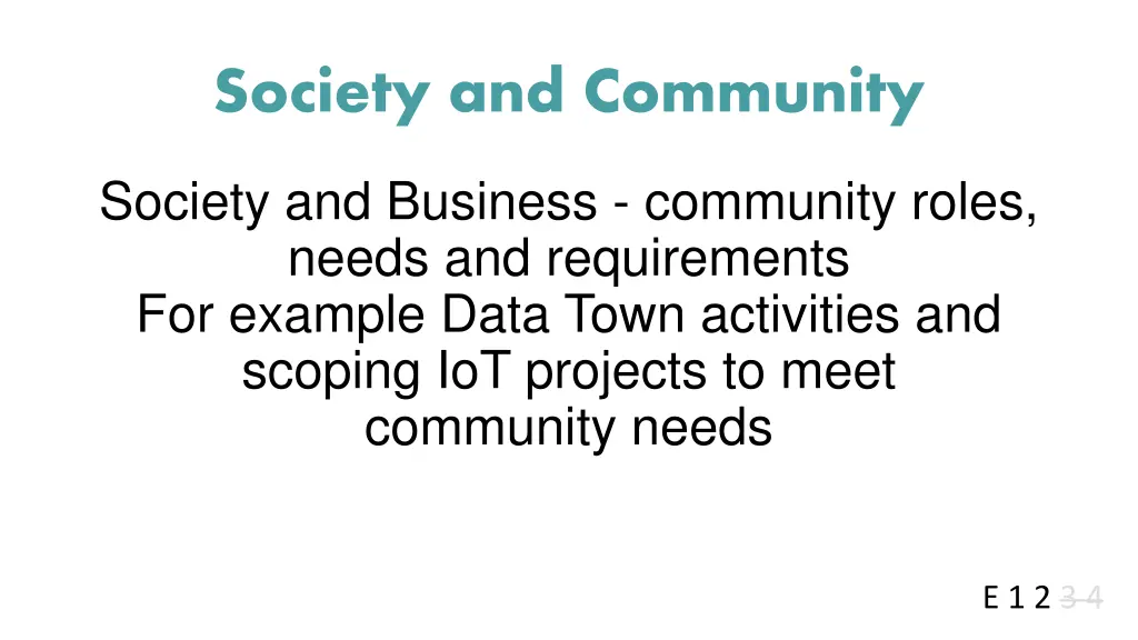 society and community