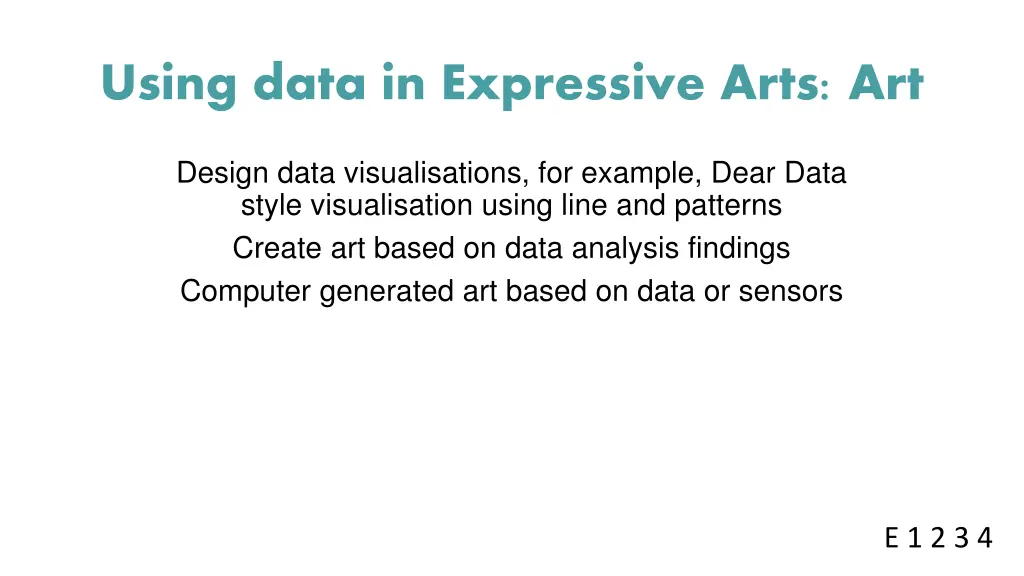 using data in expressive arts art