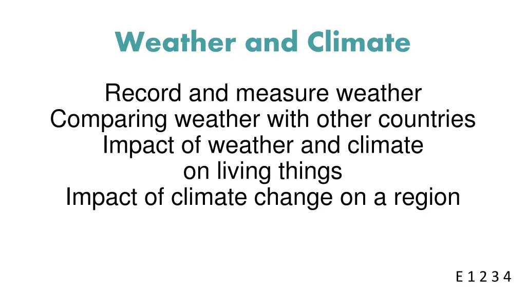 weather and climate
