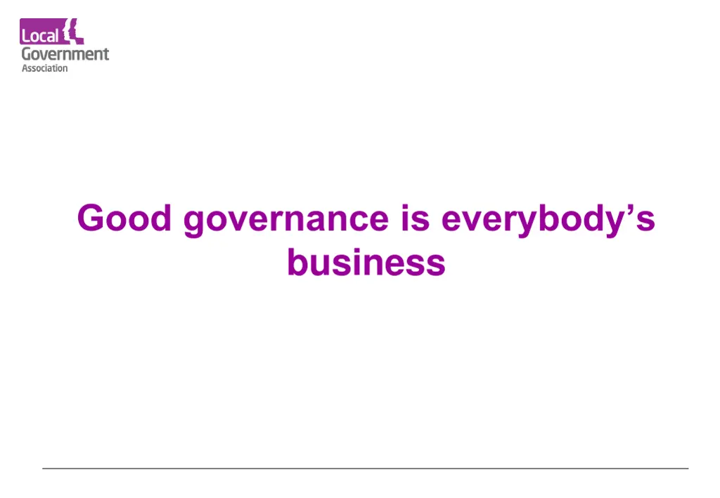 good governance is everybody s business
