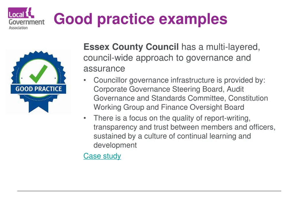 good practice examples