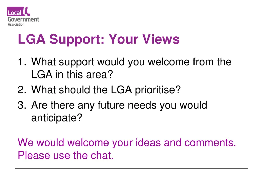 lga support your views