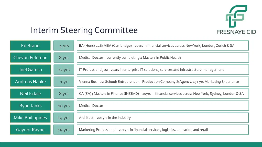 interim steering committee