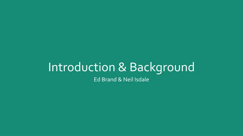 introduction background ed brand neil isdale