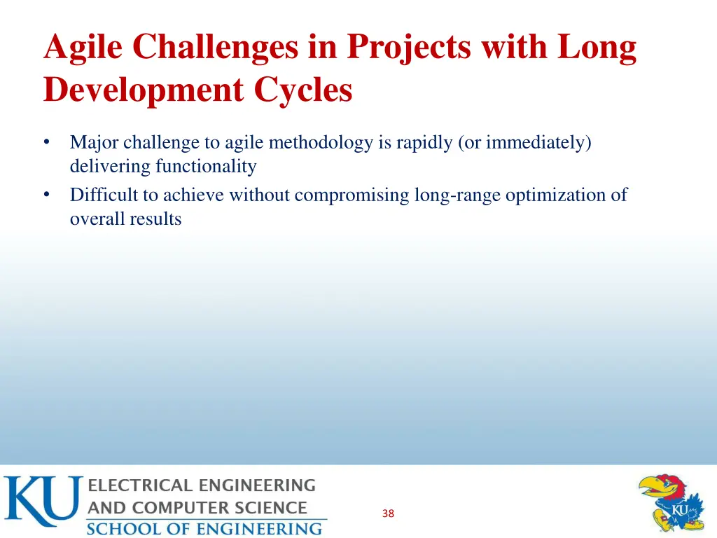 agile challenges in projects with long
