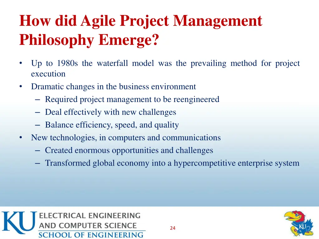 how did agile project management philosophy emerge