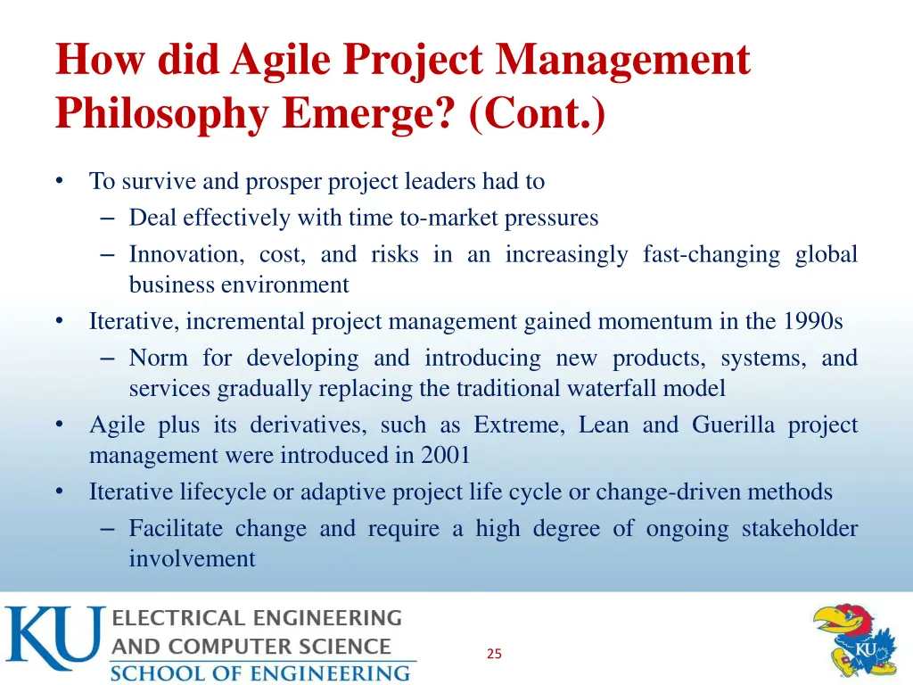 how did agile project management philosophy
