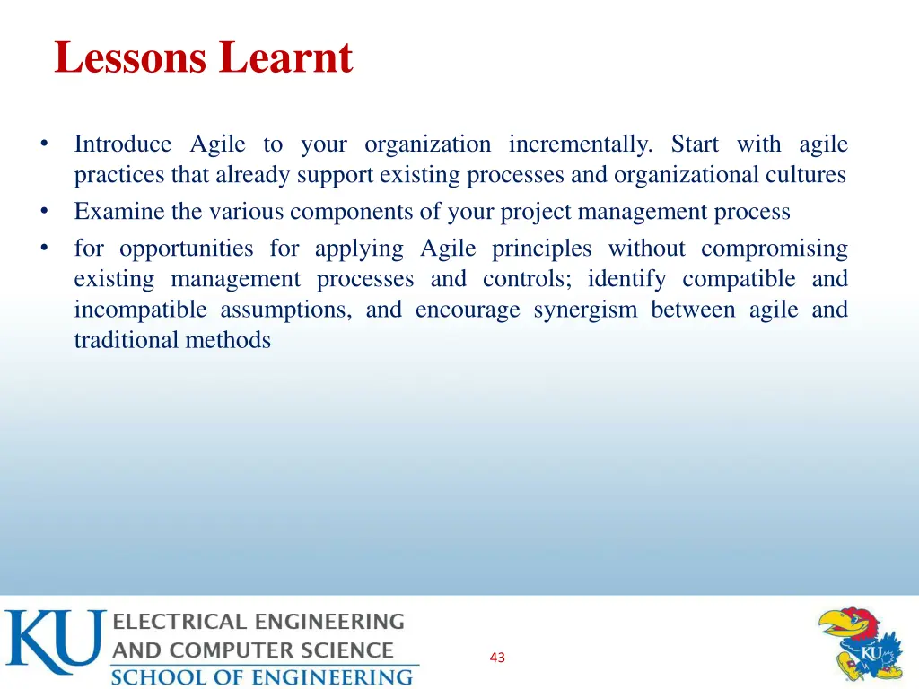 lessons learnt