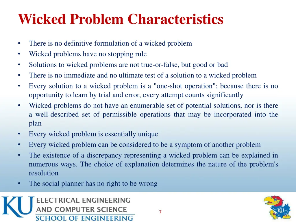 wicked problem characteristics