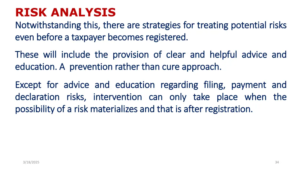 risk analysis notwithstanding notwithstanding