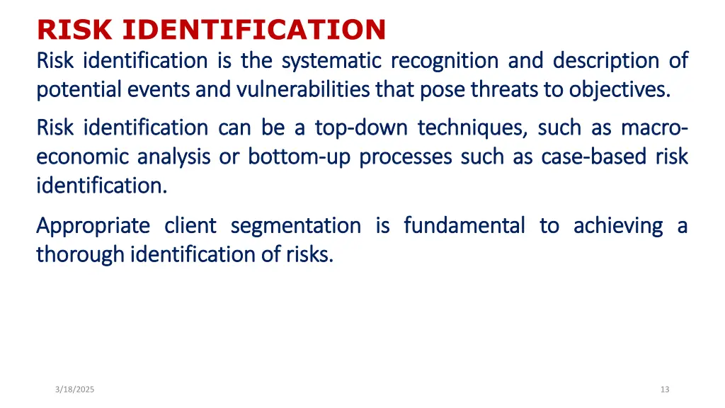 risk identification risk risk identification