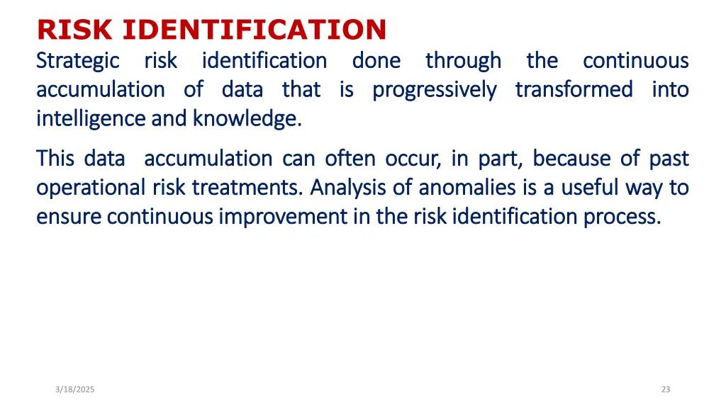 risk identification strategic strategic risk risk