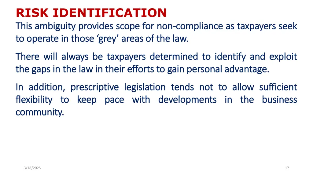 risk identification this this ambiguity ambiguity