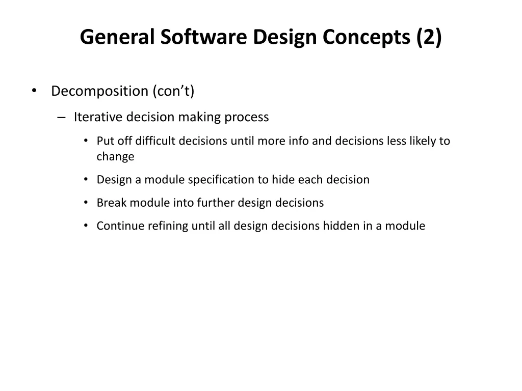 general software design concepts 2