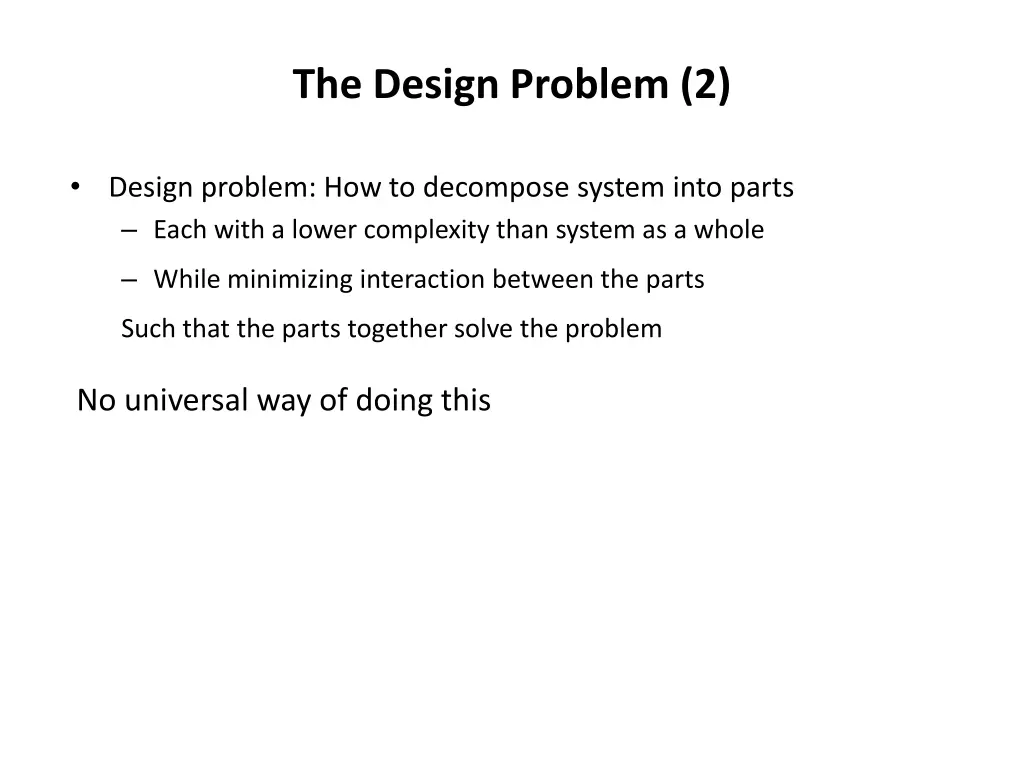 the design problem 2