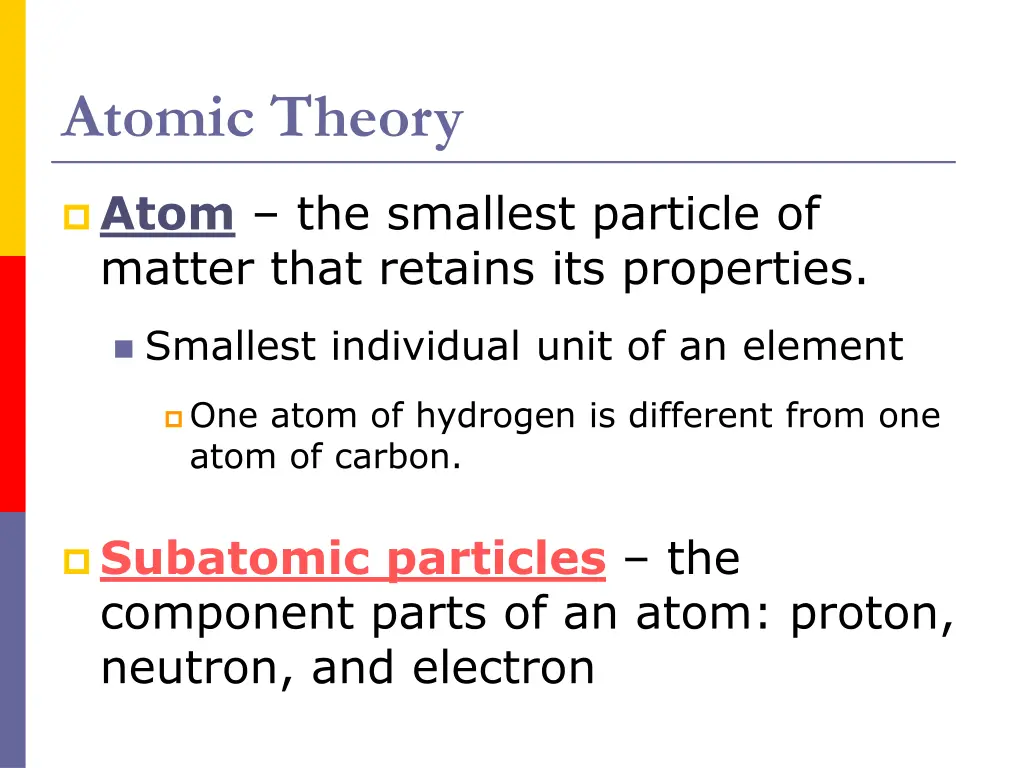 atomic theory