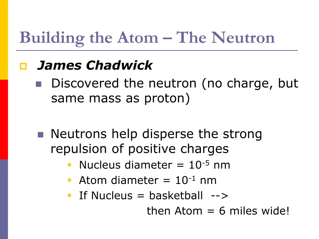 building the atom the neutron