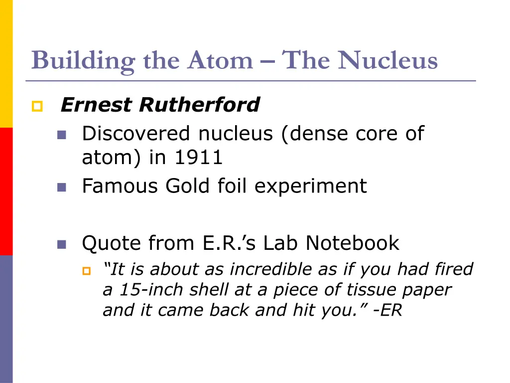 building the atom the nucleus