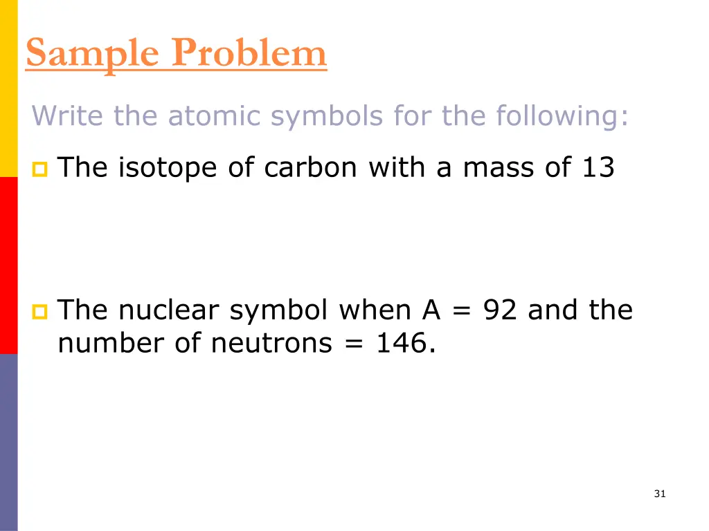 sample problem