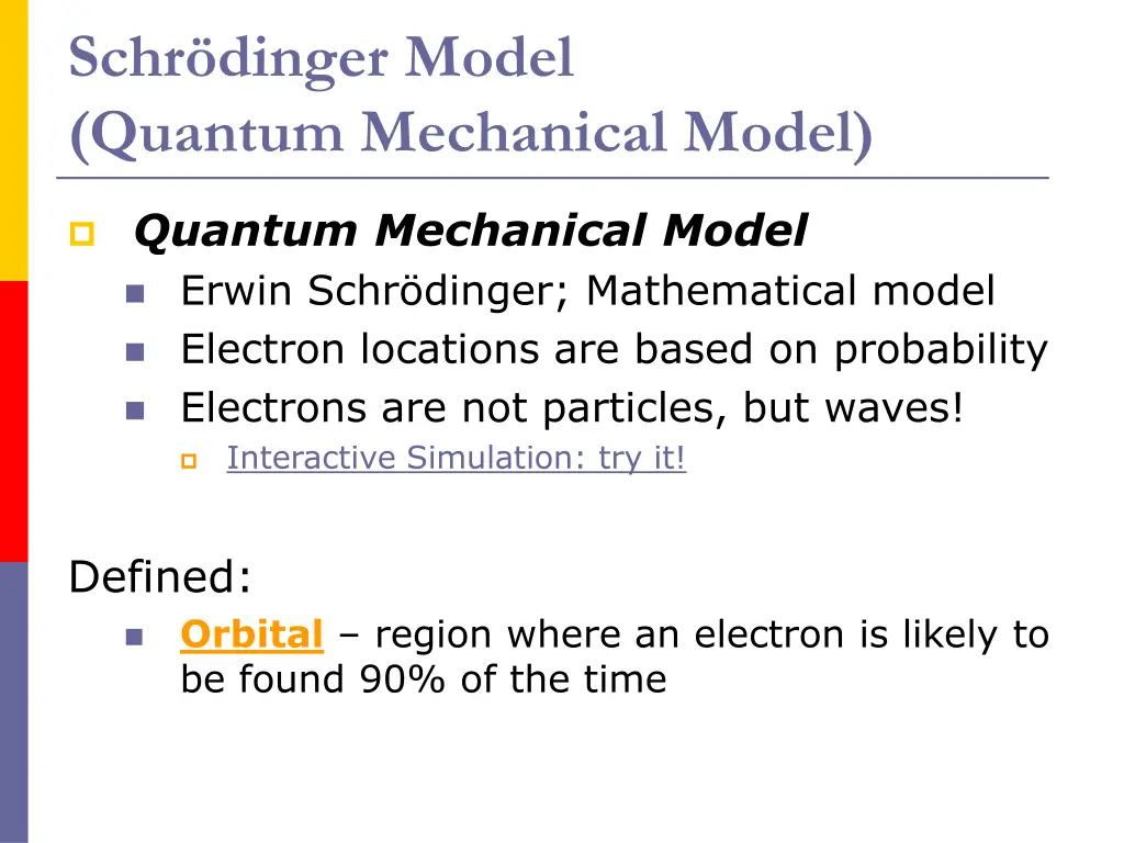 schr dinger model quantum mechanical model