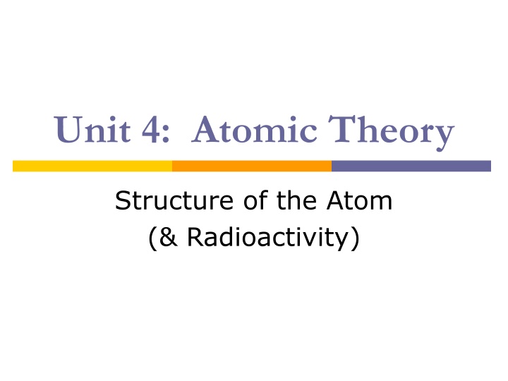 unit 4 atomic theory