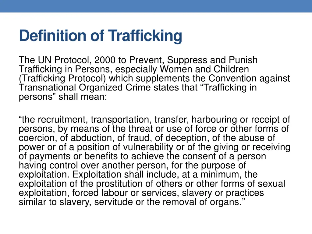 definition of trafficking