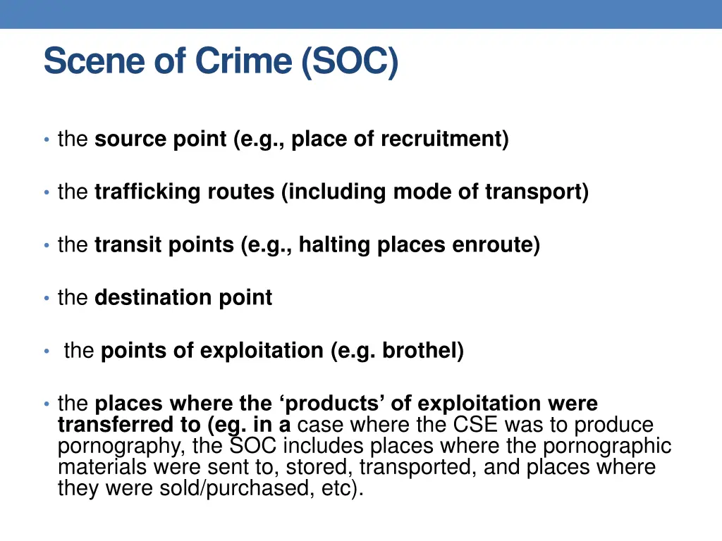 scene of crime soc