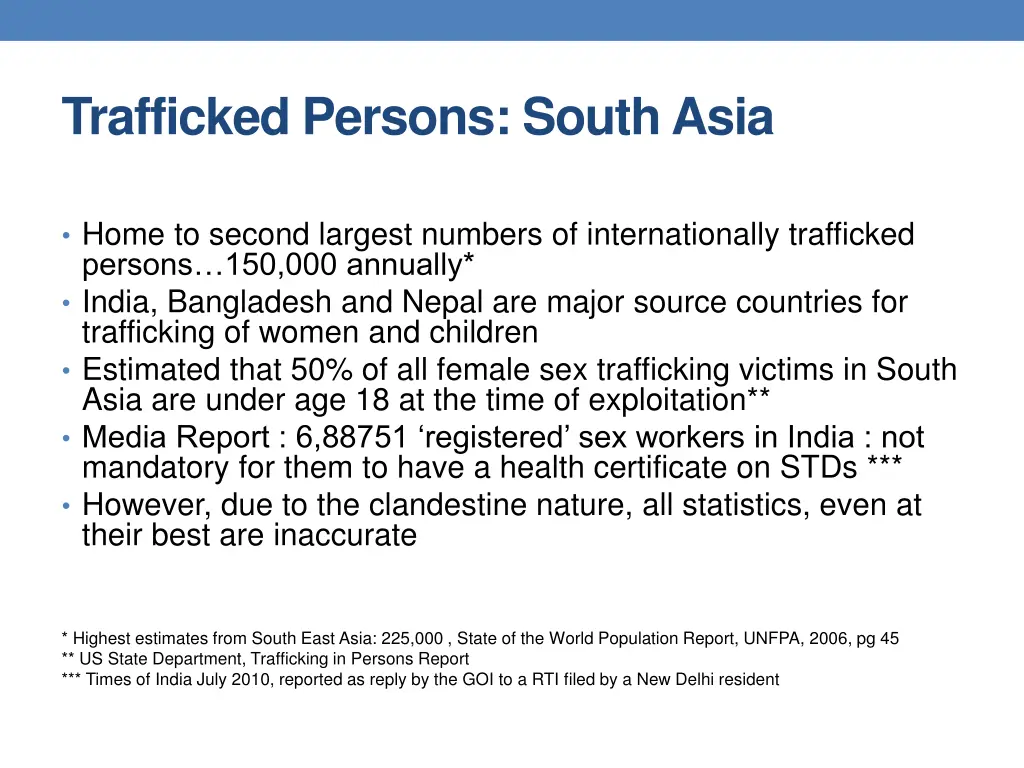 trafficked persons south asia