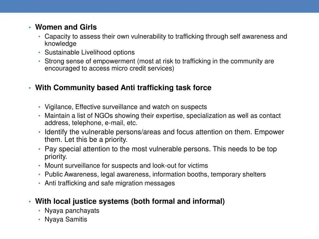 women and girls capacity to assess their