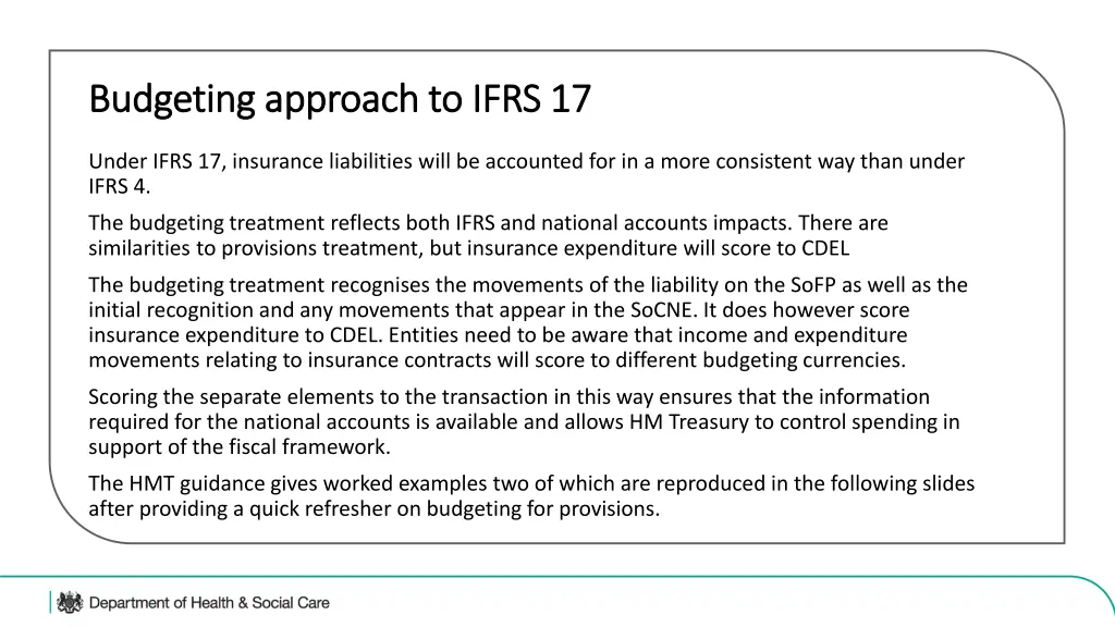 budgeting approach to ifrs 17 budgeting approach