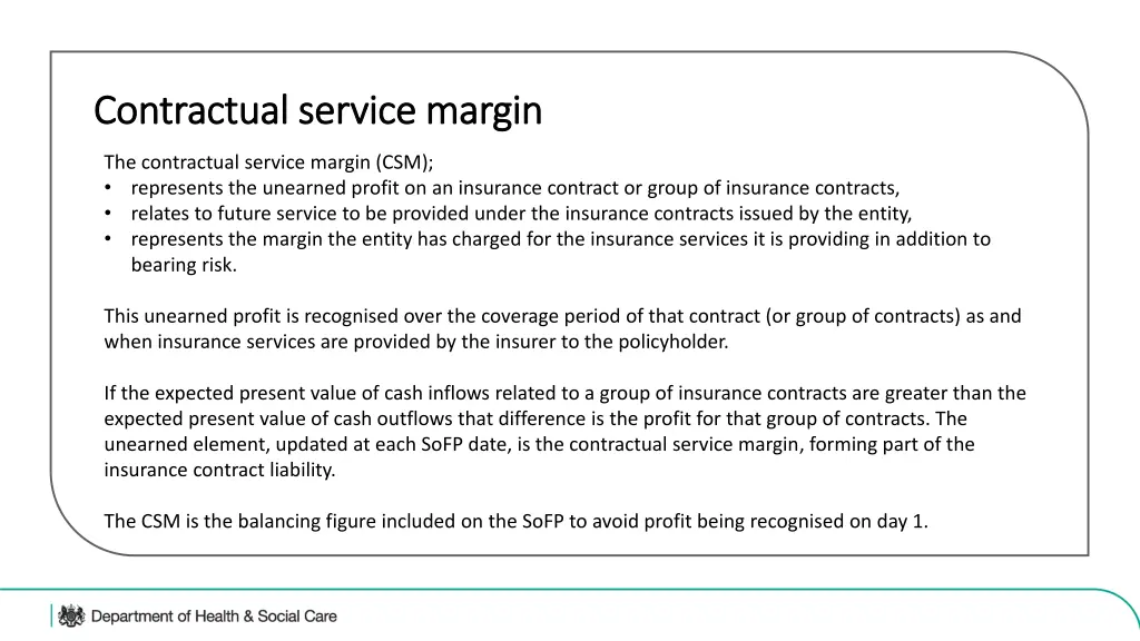 contractual service margin contractual service