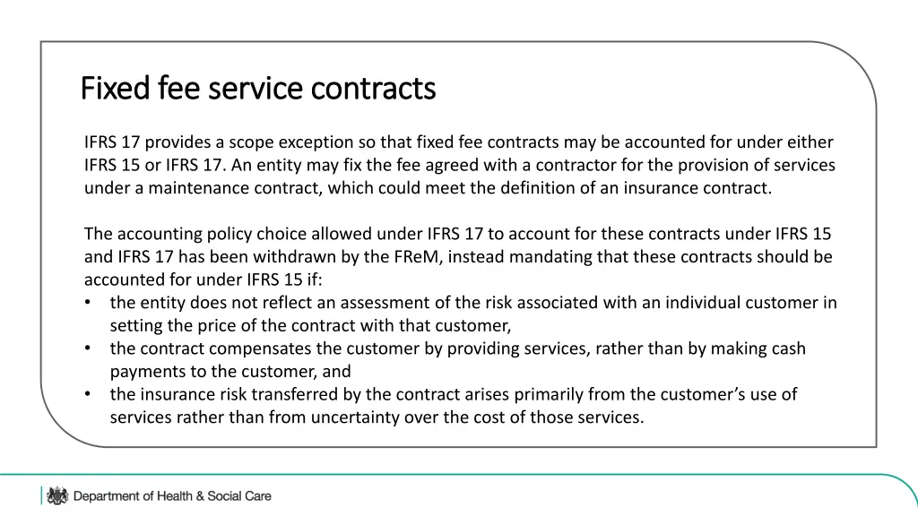 fixed fee service contracts fixed fee service