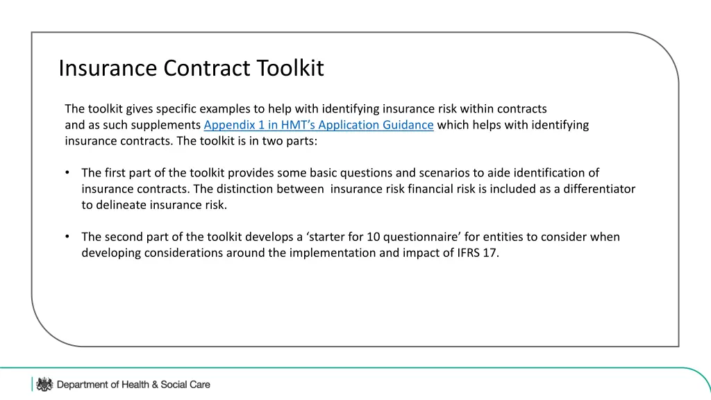 insurance contract toolkit