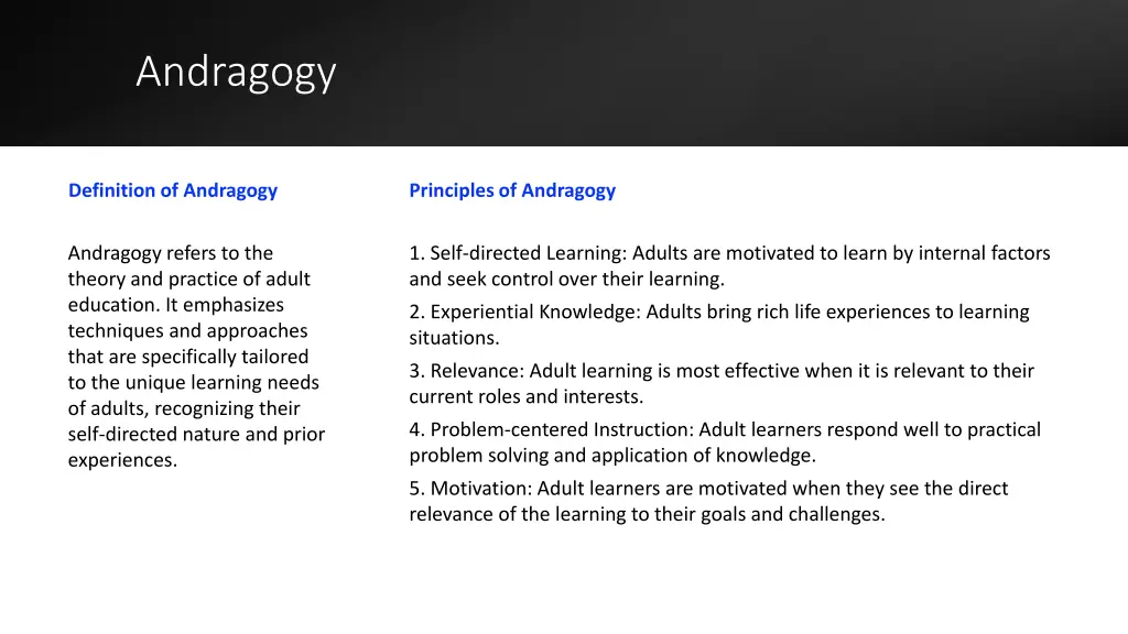 andragogy