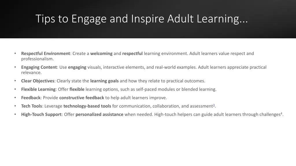 tips to engage and inspire adult learning 1