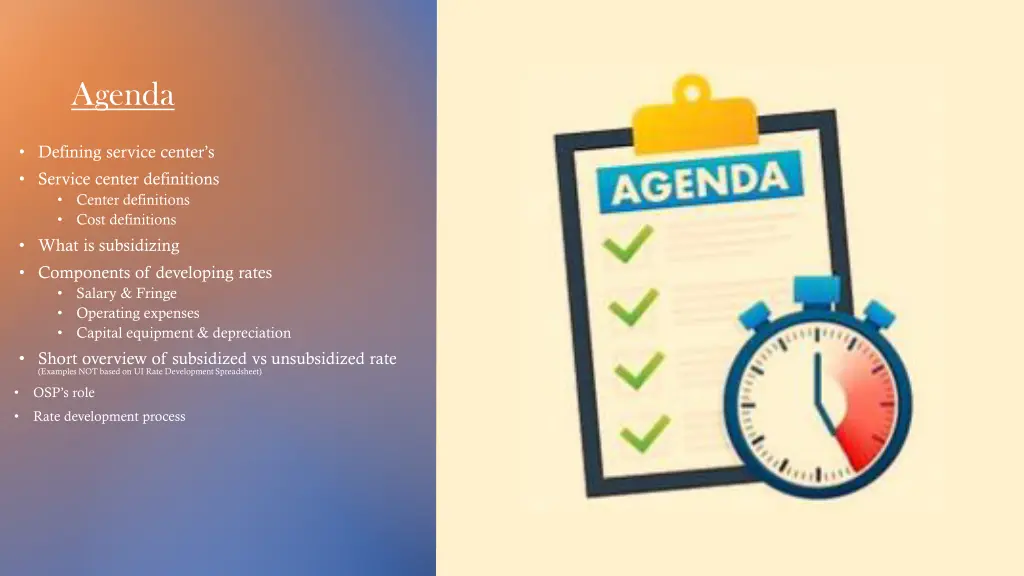 agenda