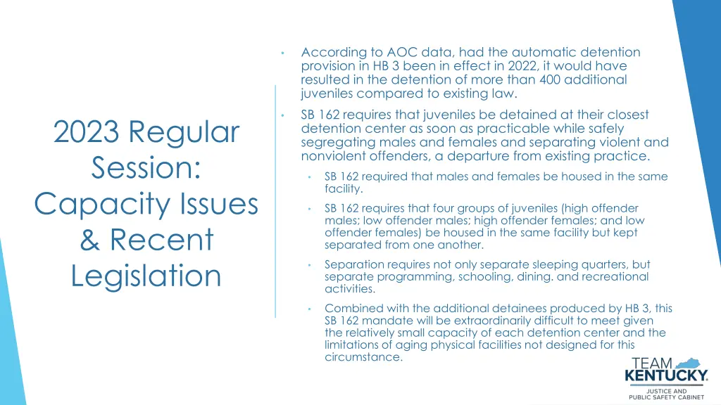 according to aoc data had the automatic detention