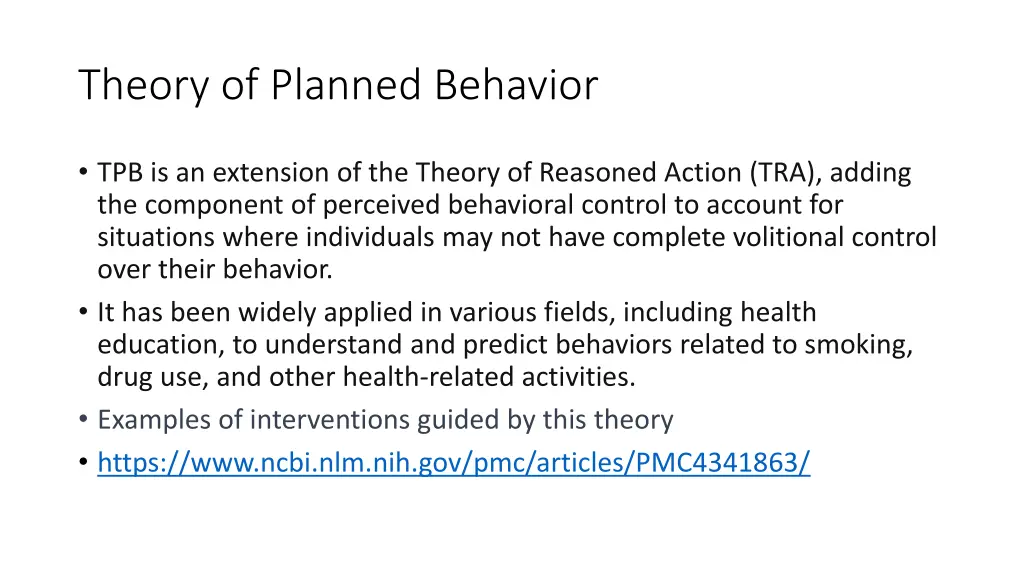 theory of planned behavior 1