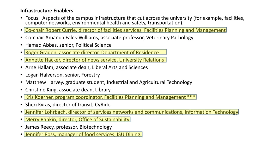 infrastructure enablers focus aspects