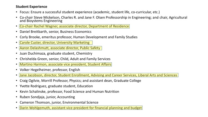 student experience focus ensure a successful