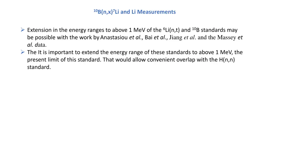 10 b n x 7 li and li measurements