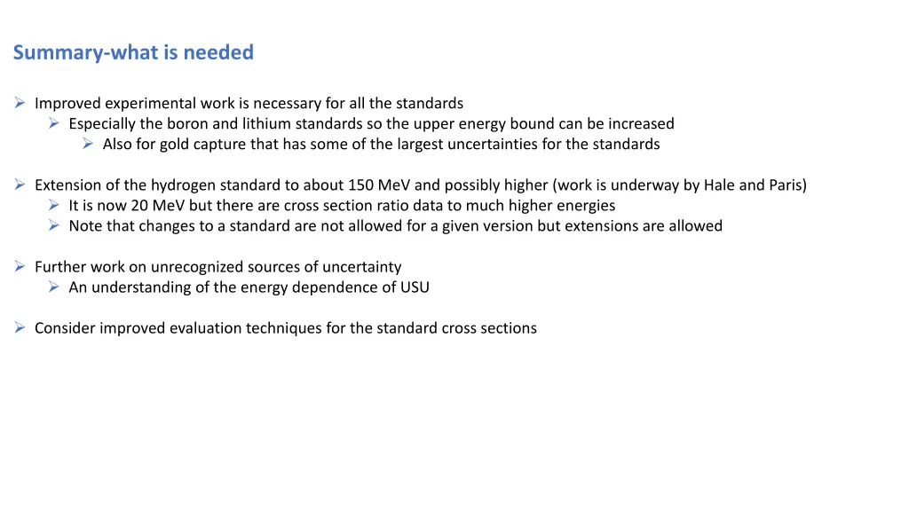 summary what is needed