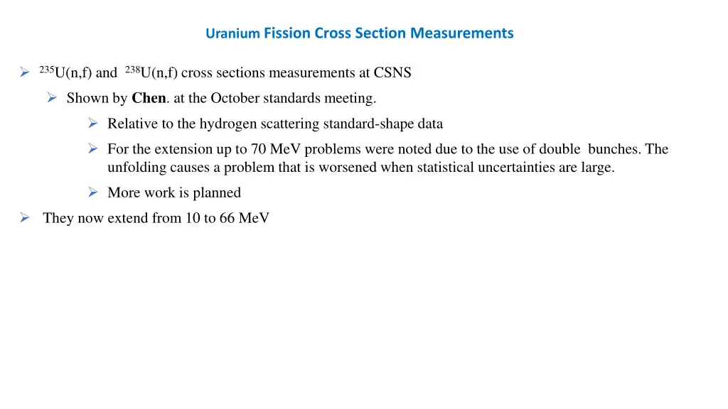 uranium fission cross section measurements 1