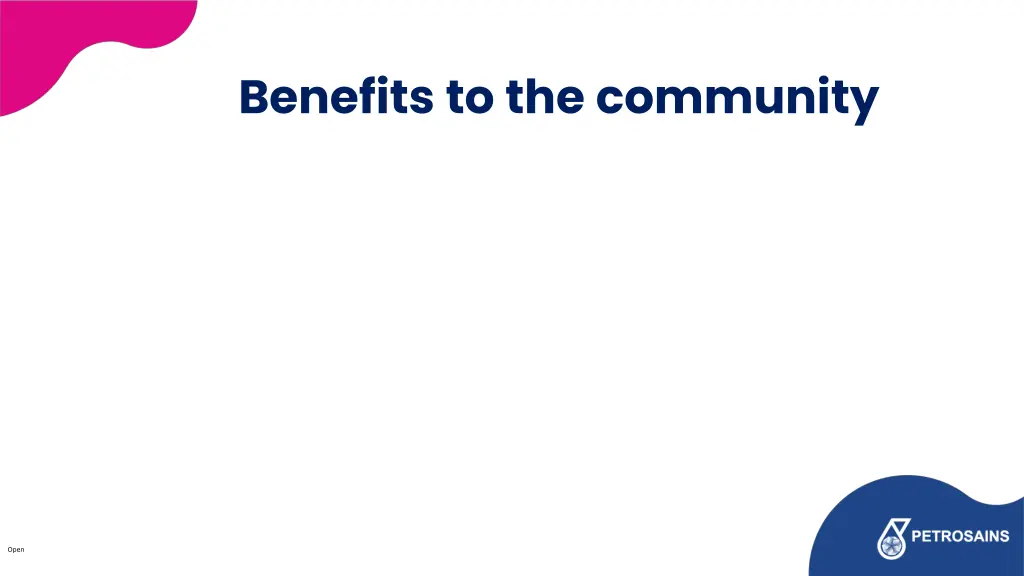 benefits to the community