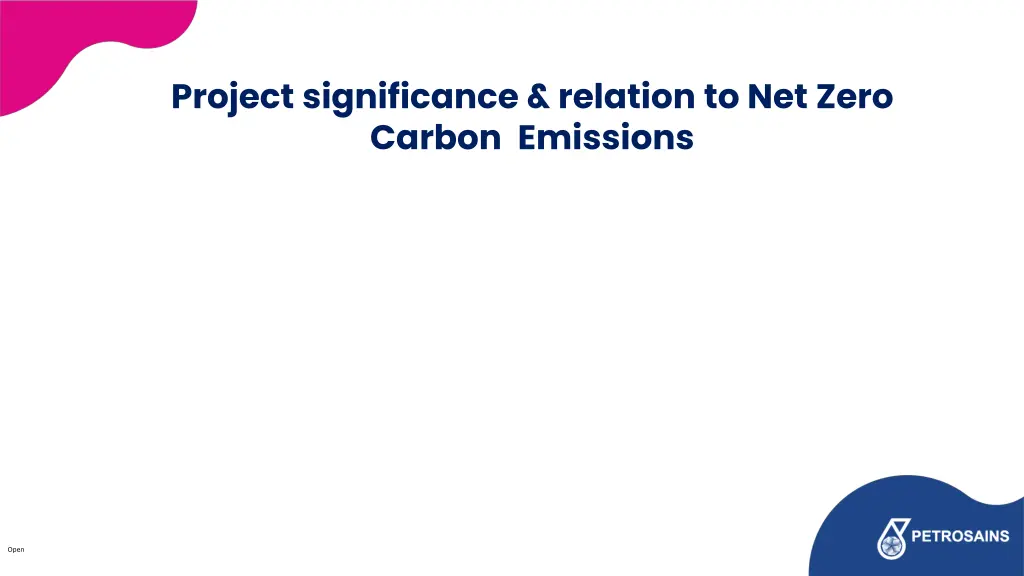 project significance relation to net zero carbon