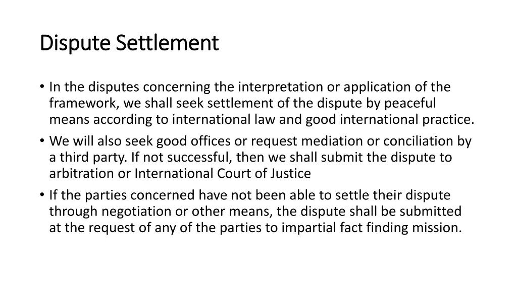 dispute settlement dispute settlement