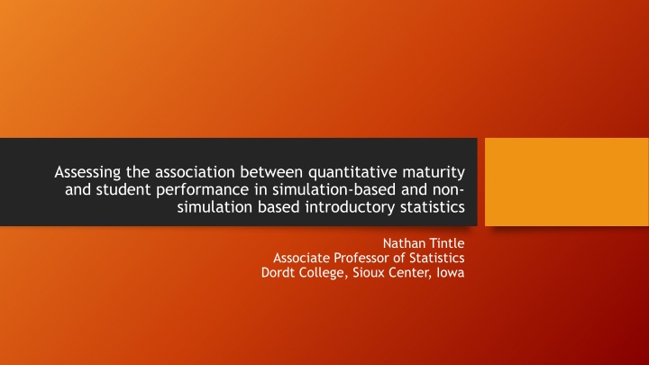 assessing the association between quantitative