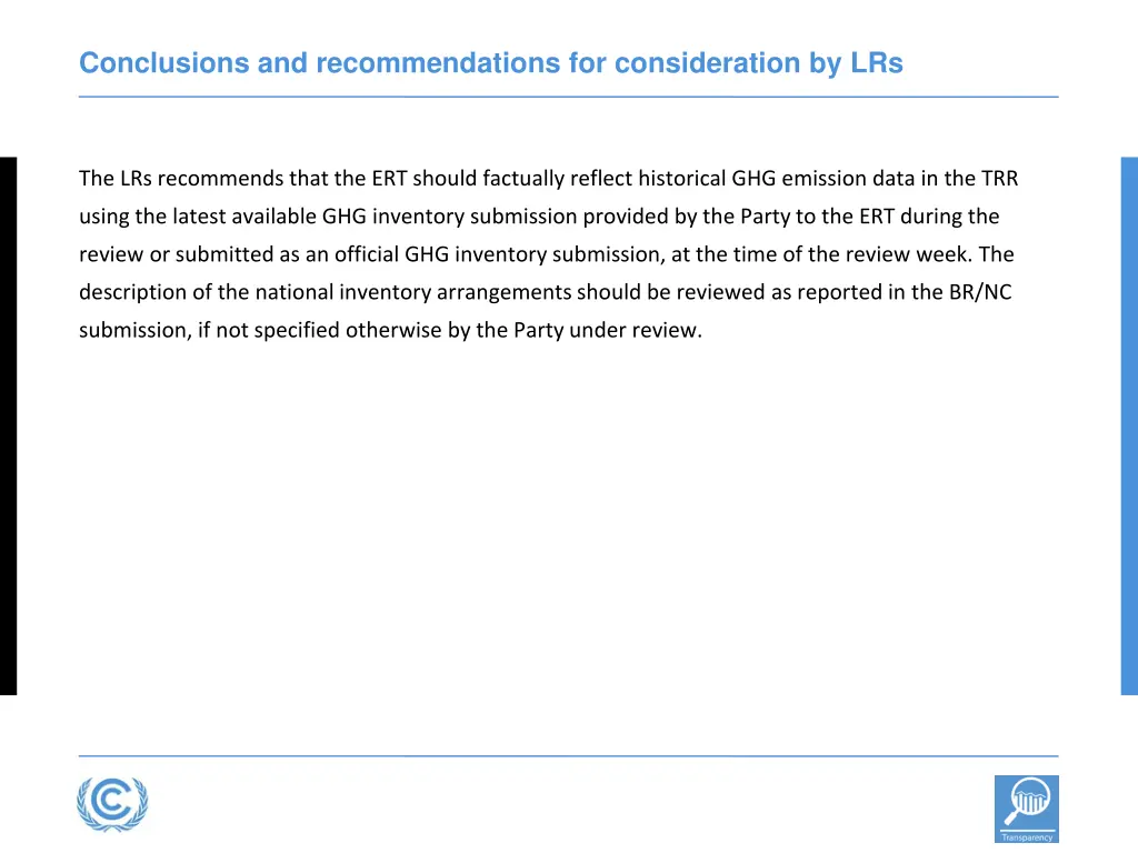 conclusions and recommendations for consideration