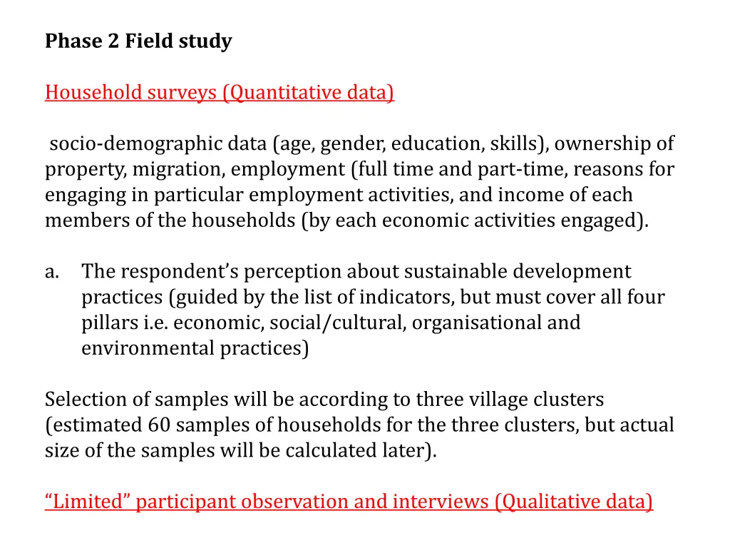 phase 2 field study