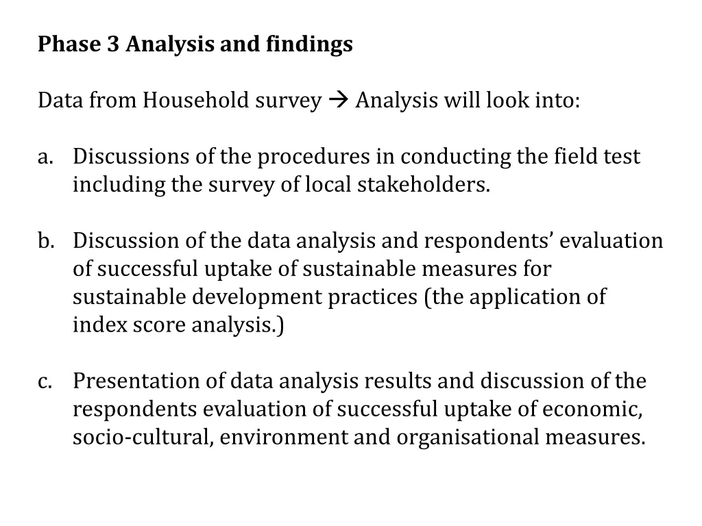 phase 3 analysis and findings